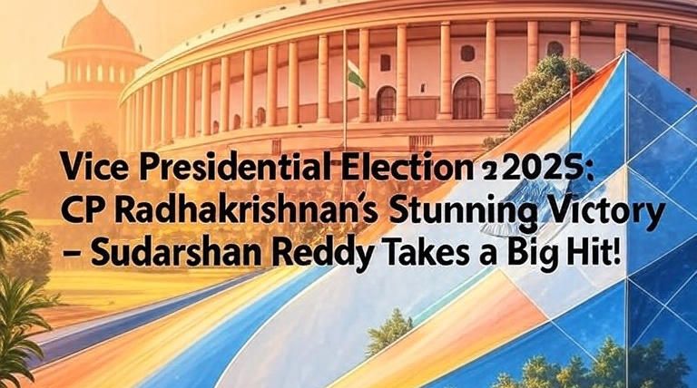 उपराष्ट्रपति चुनाव 2025: सीपी राधाकृष्णन की शानदार जीत – सुदर्शन रेड्डी को बड़ा झटका!"
