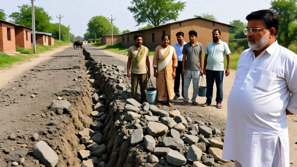 बदलाव की किरण 4.0, ग्राम सभा, सरकारी धन का दुरुपयोग, ग्रामीण भारत, टूटी सड़क, मजदूर, प्रधान, पारदर्शिता, गांव का संघर्ष